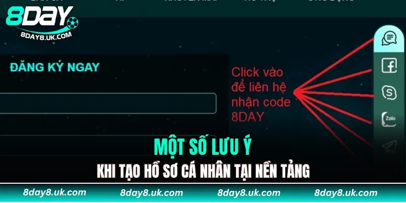 Chú ý quan trọng khi tạo hồ sơ cá nhân tại nền tảng