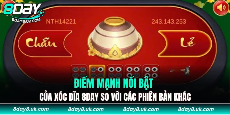 Điểm mạnh nổi bật của xóc đĩa 8DAY so với các phiên bản khác